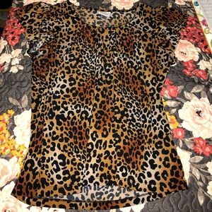 Cheetah Silk Blouse